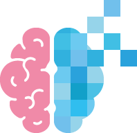 Digital brain icon